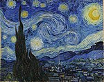 The Starry Night; by Vincent van Gogh; 1889; oil on canvas; height: 73.7 cm; Museum of Modern Art (New York City)