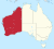 Lage des Bundesstaates Western Australia