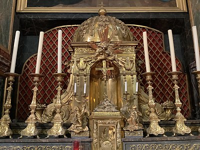 Neo-Baroque tabernacle of the main altar