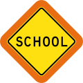 (W6-4) School (with target board) (1998-2009) (used in Queensland)