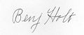 Benjamin Holt signature