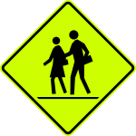 WC-16 School crosswalk ahead