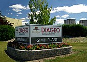 Diageo's Gimli Plant in Gimli, Manitoba, Canada, the global supply plant for Crown Royal (the top-selling Canadian whisky in United States[91])