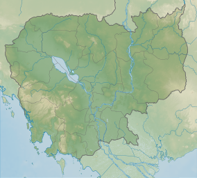 Map showing the location of Prek Prasab Wildlife Sanctuary