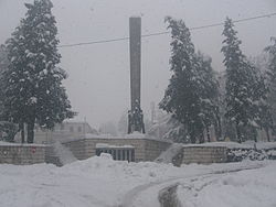 World War II monument in Danilovgrad's main square
