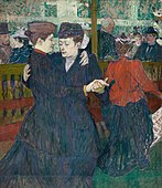 At the Moulin Rouge (Two Women Waltzing), 1892, oil on cardboard, National Gallery in Prague