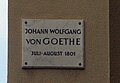 Eine Göttinger Gedenktafel im Reigen der unzähligen Goethe-Gedenktafeln (Goetheallee 12)