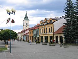 Centre of the city, the Námestie Slobody ("Freedom Square")