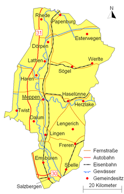 Verkehrsplan Landkreis Emsland