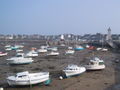 Boats at low tide in Roscoff