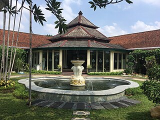 Garden inside Mangkunegaran Palace
