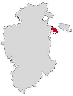 Location of Miranda de Ebro in the province of Burgos