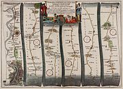 "The Road From London to the Lands End" from Ogilby's Britannia (1675)