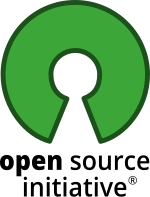 large green "C" rotated 90 degrees clockwise to form a sort of key hole marked with small circled "R" indicating a registered trademark and the words "open source" beneath