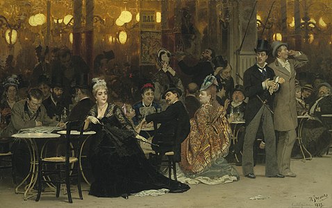 A Paris cafe (1875) (Museum of Avant-Garde Art, Moscow)