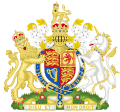 The Royal coat of arms of the United Kingdom has a lion (England) and a unicorn (Scotland) as confronted supporters.