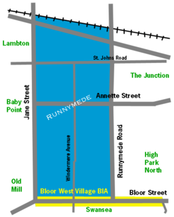 Runnymede neighbourhood and Bloor West Village BIA