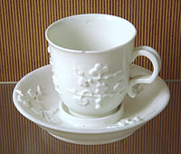 Saint-Cloud soft-paste porcelain teacup, 18th century.