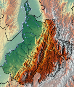 Map showing the location of Bucaramanga-Santa Marta Fault