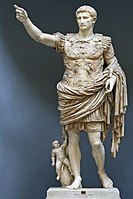 Augustus of Prima Porta, statue of the emperor Augustus, 1st century CE. Vatican Museums