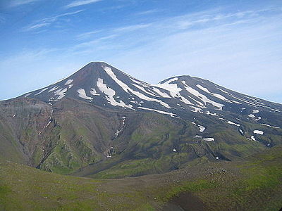 Tanaga Volcano is the highest summit of Tanaga Island and the Andreanof Islands in the Aleutian Islands of Alaska.