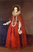 Constance of Austria in Spanish dress (saya), portraited by the court painter in 1610.