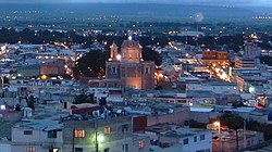 An evening view of Tulancingo, from the Cerro del Tezontle