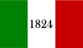 "The Alamo Flag", 1835–1836 – Created in 1835, this flag was a reference to the Mexican constitution of 1824, in support of which the Texas rebels were fighting; supposedly flew at the Alamo