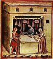 Torch seller, tacuinum sanitatis casanatensis (14th century)