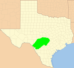 Map of Texas Hill Country