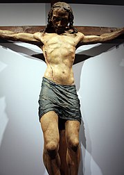 Detail of his cork crucifix, 1470s, San Lorenzo, Florence