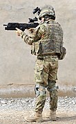 British Army Soldier in Full Kit in Afghanistan MOD 45152581