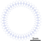 A macrocycle of 40 porphyrin molecules, model