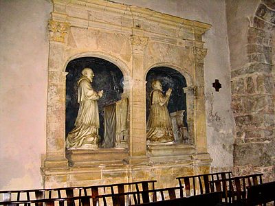 Tomb sculptures of Bishops Barthelemi de Camelin (1599–1637) and his nephew Bishop Pierre de Camelin (1637–1654).