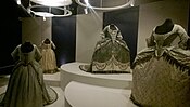 Museum exhibit of viceregal dresses