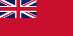 1:2 Handelsflagge des Vereinigten Königreichs (Red Ensign)