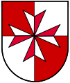Malteserkreuz in verwechselten Farben: Wappen von Stroheim/Oberösterreich