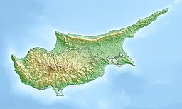 Location of Larnaca Salt Lake in Cyprus.
