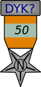 Award for 50 DYK nominations
