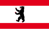Flag of Berlin, Germany (bear)