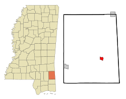 Location of Leakesville, Mississippi