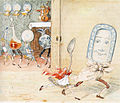 "The spoon runs away with the dish" – a Randolph Caldecott illustration from a nursery rhyme