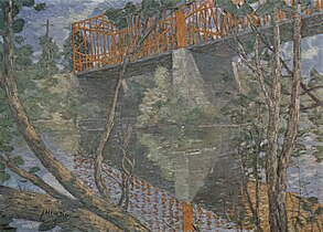 J. Alden Weir, The Red Bridge, 1895