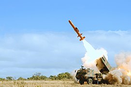Rocket artillery ASTROS firing a AV-TM 300 cruise missile