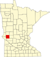 State map highlighting Stevens County