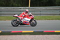 Nicky Hayden on his Ducati Desmosedici GP13, qualifying for the 2013 German Grand Prix.