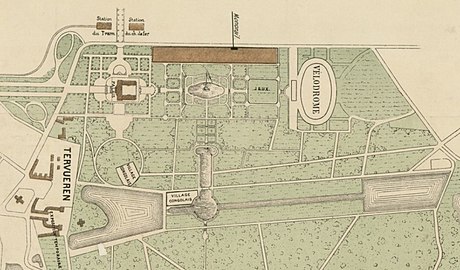 Plan of the colonial section of the 1897 World's Fair in Tervuren