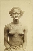Zande woman, late 1870s, with skin scarifications