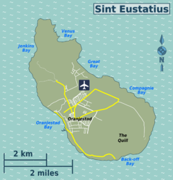 Location on the island of Sint Eustatius