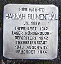 Stolperstein Köln, Hannah Blumenthal (Akazienweg 1)